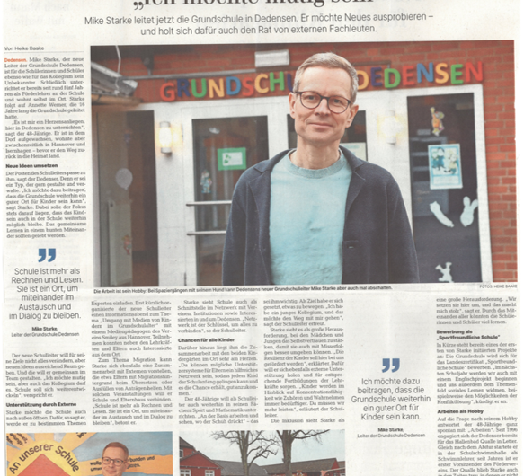Ein neuer Abschnitt für unsere Grundschule: Herr Starke übernimmt die Schulleitung