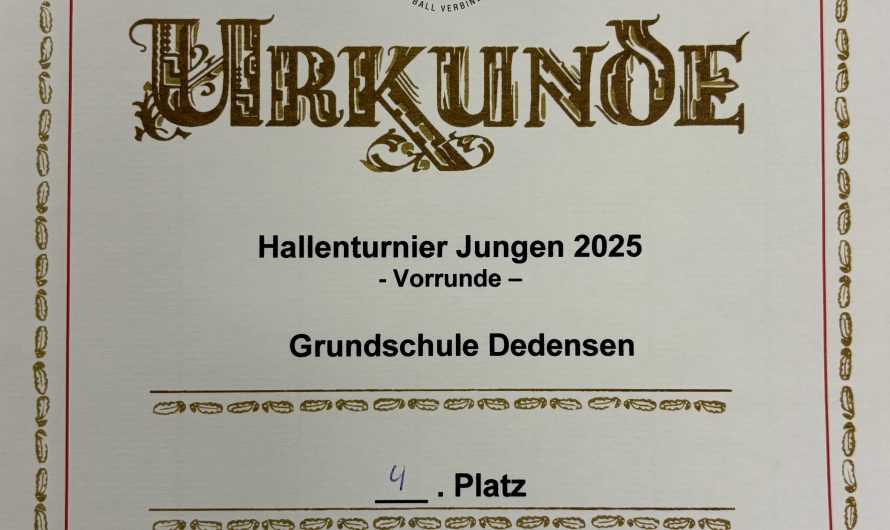 Erfolgreicher 4. Platz beim Fußballturnier!